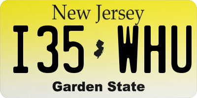 NJ license plate I35WHU