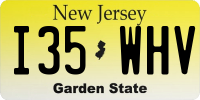 NJ license plate I35WHV