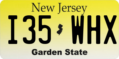 NJ license plate I35WHX
