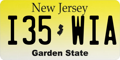 NJ license plate I35WIA