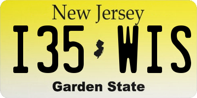 NJ license plate I35WIS