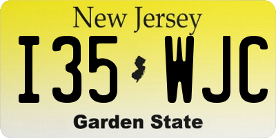 NJ license plate I35WJC
