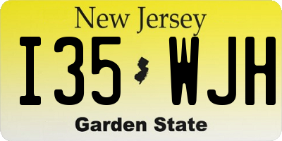 NJ license plate I35WJH