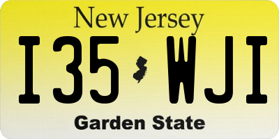 NJ license plate I35WJI