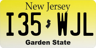 NJ license plate I35WJL