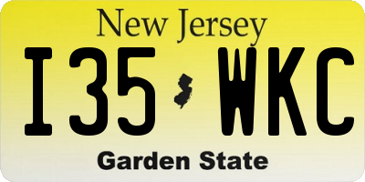 NJ license plate I35WKC
