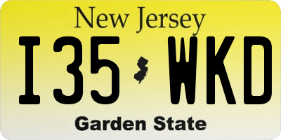 NJ license plate I35WKD