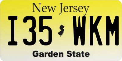 NJ license plate I35WKM