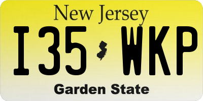 NJ license plate I35WKP