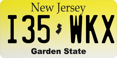 NJ license plate I35WKX