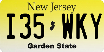 NJ license plate I35WKY