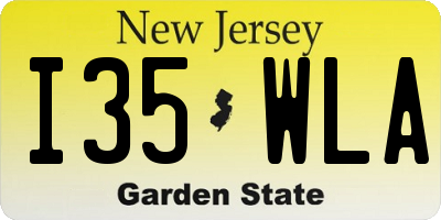 NJ license plate I35WLA