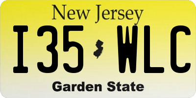 NJ license plate I35WLC