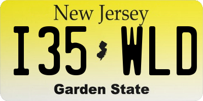 NJ license plate I35WLD