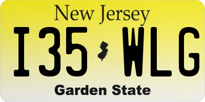NJ license plate I35WLG