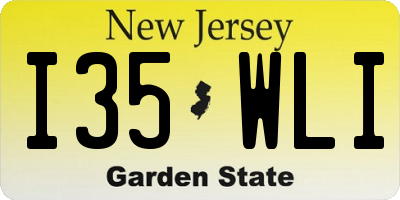 NJ license plate I35WLI