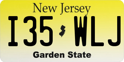 NJ license plate I35WLJ