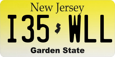 NJ license plate I35WLL