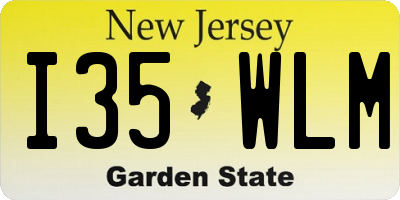 NJ license plate I35WLM