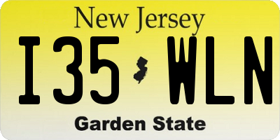 NJ license plate I35WLN