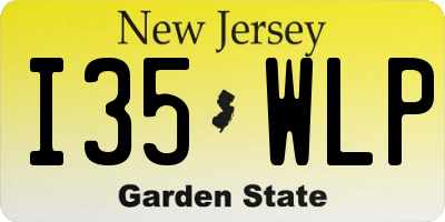 NJ license plate I35WLP