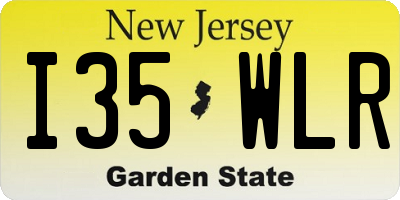 NJ license plate I35WLR