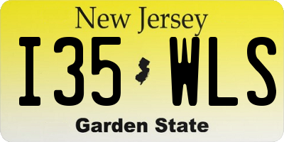 NJ license plate I35WLS