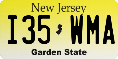 NJ license plate I35WMA