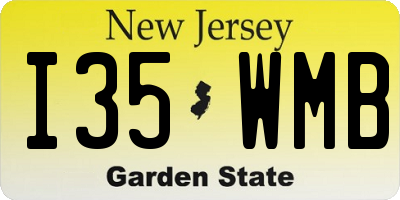 NJ license plate I35WMB