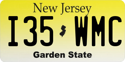 NJ license plate I35WMC