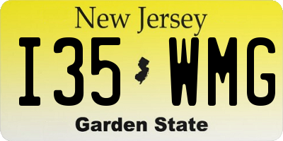 NJ license plate I35WMG