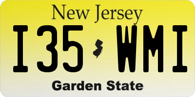 NJ license plate I35WMI