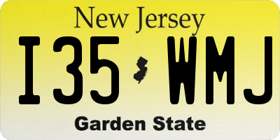 NJ license plate I35WMJ