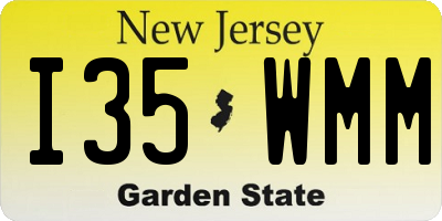 NJ license plate I35WMM