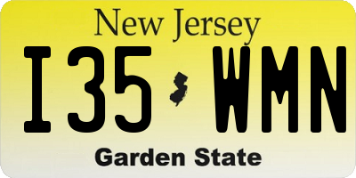 NJ license plate I35WMN