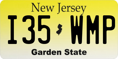 NJ license plate I35WMP