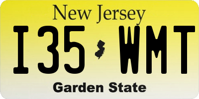 NJ license plate I35WMT