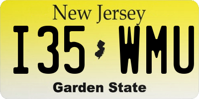 NJ license plate I35WMU