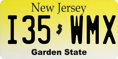 NJ license plate I35WMX
