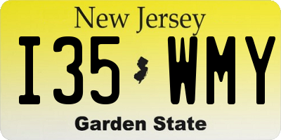 NJ license plate I35WMY