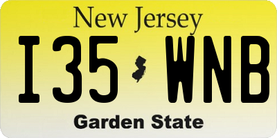 NJ license plate I35WNB