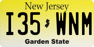 NJ license plate I35WNM