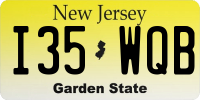 NJ license plate I35WQB