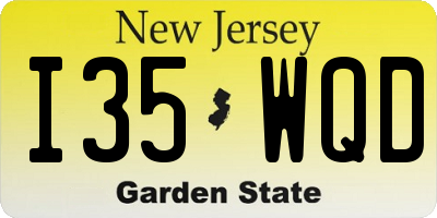 NJ license plate I35WQD