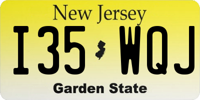 NJ license plate I35WQJ