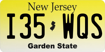 NJ license plate I35WQS