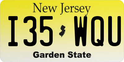 NJ license plate I35WQU