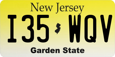 NJ license plate I35WQV