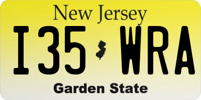 NJ license plate I35WRA