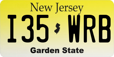 NJ license plate I35WRB